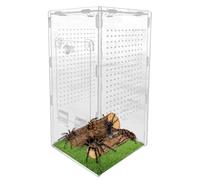 Jumping Spider Habitat | Acrylic Enclosure Jumping Spider House | Ventilated Reptile Animal Cage for Breeding Observation Frog Lizard Gecko Keeping Turtle Praying
