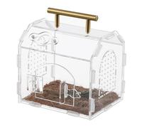 Jumping Spider Habitat - Acrylic Terrarium for Reptile with Handle - Gecko Keeping Cage - for Living Room Office Home Travel Scorpion Spider Frog Gecko Tarantula Mantise