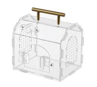 Jumping Spider Habitat Acrylic Terrarium with Handle for Reptiles, Tarantula Terrarium with Front Opening - for Living Room Office Home Travel Scorpions Spiders Frogs Geckos Tarantulas
