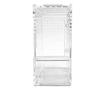 Jumping Spider Habitat - Clear Acrylic Enclosure Ventilation Tank | Sliding Lid Reptile Terrarium | For Turtle Snake Tortoise Gecko Crab Frog Amphibian Observation Display Pet Home Hobby