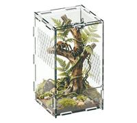Jumping Spider Habitat Clear Terrarium with Magnetic Door Large Jumping Spider Enclosure for Frog Turtle Hermit Gecko Snake Mantis Dragon Turtle
