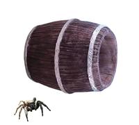 Jumping Spider Habitat Decor Brownish Black Barrel-Shaped Pet Spider Hideout Nest for Jumpings Spider Habitat Tank Enclosure Decor