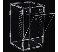 Jumping Spider Habitat Enclosure Spider Terrarium Transparent Amphibian Acrylic Enclosure Box Jumping Kit Accessories.