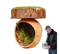 Jumping Spider Hide, Handmade Enclosure Decor, Wood Magnetic Reptile & Amphibian Accessory, Ideal for Tarantula Cages, Small Pet Habitats, Unique Shelter for Spider Houses and Terrariums, 4 x 6 cm