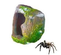 Jumping Spider Hide, Jumping Spider Accessories Wooden Barrel Style Spiders House Accessories Tarantula Enclosure Decor for Snails Geckos Lizards Spiders