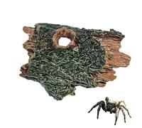 Jumping Spider Hide Resin Bark Jumping Spider Hideout Spiders Hiding Habitat for Tarantula Critters Bugs Small Insects 1 PCS