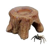Jumping Spider Hide Resin Stump Jumping Spider Hideout Spiders Hiding Habitat for Tarantula Critters Small Insects Bugs 1 Pack