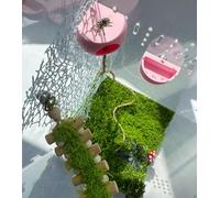Jumping Spider Hide with Magnets & Feeding Dish - Enclosure Accessories for Pet Jumping Spiders, Hideout Set for Spider Habitat (Terrarium Not Included) (Pink)