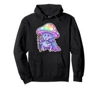 Jumping Spider Mushroom Druid Fantasy Cottagecore Kawaii Pullover Hoodie