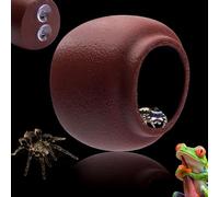 Jumping Spider Nest Spider Hideout Tree Frog Hide Hermit Crab Climbing House Small Reptile Habitat Accessories (Brown)