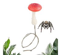 Jumping Spider Ornament, Magnetic Cage Accessory, Cute Mushroom Design for Spider, Reptile, Mantis, or Scorpion Enclosures, Safe Sturdy Material, Performance Decorative Accessory for Tiny Pets Home