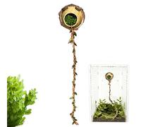 Jumping Spider Shelter - Magnetic Decorative Habitat Accessories, Spider Climbing Rope for Small Reptiles, Natural Cork Bark, Hanging Leaves, Enrichment Toy for Cage Exploration Resting