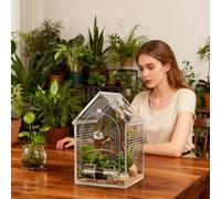 Jumping Spider Terrarium - 8-inch Outdoor Pet Enclosure | Clear Acrylic Habitat - Escape Proof Transparent Insulation Tank With Ventilation For Watching