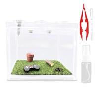 Jumping Spider Terrarium Jumping Spider Enclosure Acrylic Reptile Terrarium Tarantula Enclosure for Small Hermit Crab Critters Snail Bugs Insects Style 4