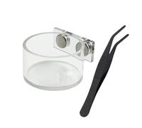 Jumping Spider Water Bowl - 4cm Magnetic Acrylic Habitat Bowl, Mini Feeding Bowl 1.5 Inch, Safe Holder, Accessories | Removable Drinking Station with Metal Clip for Terrarium Supply for K