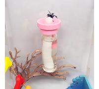 Jumping Spider Water Dispenser, Magnetic Hanging Feeder,Suitable for Jumping Spiders,Tarantulas, Praying Mantises,Arboreal Animals, and Other Small Animal Enclosure Accessories (Pink, 15ML)