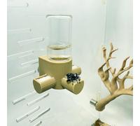 Jumping Spider Water Dispenser, Magnetic Hanging Feeder,Suitable for Jumping Spiders,Tarantulas, Praying Mantises,Arboreal Animals, and Other Small Animal Enclosure Accessories (Wood Color, 5ML)