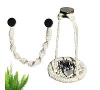 Jumping Spiders Rope Bridge Swings - 2 Pieces Natural Cotton Rope Swing, Jumping Spiders House Toy, for Walks, Camping, Travel, Everyday Plane, Excursions, Shopping