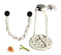 Jumping Spiders Rope Bridge Swings - Pack of 2 Cotton Rope Natural Handmade Hammocks - Accessories for Jumping Spiders Terrariums - For Camping Outdoor Travel Plane Trip Urban Yard Farm