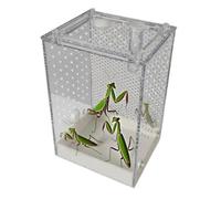 Jumping Terrarium - Clear Praying Mantis Feeding Habitat | Removable Indoor Enclosure for Children Adults and Grasshoppers Ants Beetles
