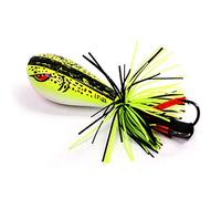 Jumping Topwater 90mm 10g Double Hook Fishing with Realistic Jump Action for Trout Saltwater Freshwater (F, One Size)