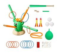 Jumping Toys For Kids - PP 26x18cm 4 In 1 Interactive Set | Music Jumping Toy Baseball Toss Game Educational Active Play Equipment | For Outdoor Garden School Classroom Party Birthday Use