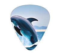 Jumping Up Dolphins Guitar Picks, Premium Celluloid Picks For Enhanced Playability And Tone.