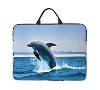 Jumping Up Dolphins Laptop Sleeve Case 14 Inch Laptop Sleeve Computer Carrying Bag Applies To 14" Notebooks