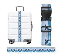 Jumping up dolphins Luggage Strap-Adjustable Suitcase Belt with Buckle