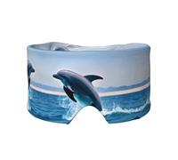Jumping up Dolphins Printed Sleep Eye and Ear Masks (26.8Ã-4.3 inches) Suitable for Travel, Yoga, Deep Rest Indoor and Outdoor
