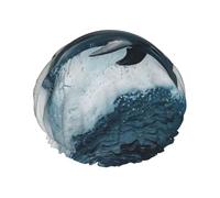 Jumping Up Dolphins Waterproof Reusable Shower Cap For Women - Elastic Hair Cover For Bath, Spa, Travel & Daily Use