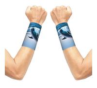 Jumping up dolphins Wrist sleeve.Elastic Athletic Sleeve Pair,