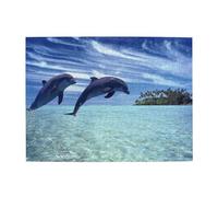 Jumping Whales,500 Pieces Puzzles for Adults-Wooden Jigsaw Puzzle for Adults Elderly