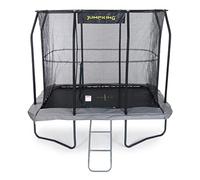 Jumpking 6ft x 9ft Feet Rectangular Pro Trampoline With Safety Enclosure Net & Ladder ❘ Outdoor Garden Trampoline For Adults & Kids With 110gsm Net & Hard Wearing Surround Pad - 10 Year Warranty