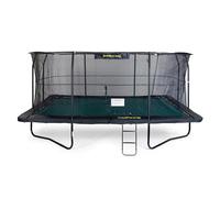 Jumpking 8ft x 12ft / 10ft x 14ft / 12ft x 17ft Rectangular Deluxe Trampoline With Safety Enclosure Net & Ladder ❘ Outdoor Garden Trampoline For Adults & Kids - Great For Fun & Exercise