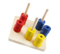 JUMPLAWN 1 Set Montessori Sorting Color Cognitive Rings Game for Boys Safe Educational Plaything for Early Learning Development for Cognitive Skills