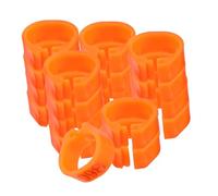 JUMPLAWN 100 Pcs Numbered Pigeon Leg Bands 8mm Plastic Identification Rings for Small Poultry and Birds Leg Tags for Dove Chick Marking