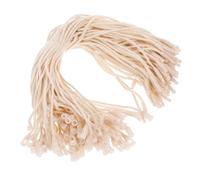 JUMPLAWN 1000pcs Cotton Tag Fastener String Ropes for Tags with Easy Assembly and Simple Design Beige Cotton Rope for Clothes and Craft Show Marking Products