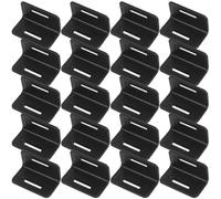 JUMPLAWN 100Pcs Black L-Shaped Edge Corner Guards Plastic Cord Protectors for Tie Down Straps Up to 2Cm Wide, Cargo Load Shipping Corner Protectors for Industrial Securing and Moving
