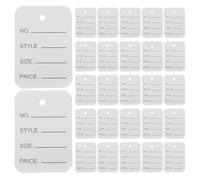 JUMPLAWN 100pcs Blank Clothes Price Tags Writable Paper Labels for Retail Stores Apparel Easy to Attach Marking Tags