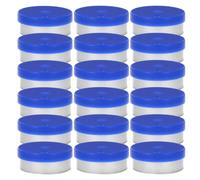 JUMPLAWN 100pcs Cap Sample Jar Lid Flip Top Caps and Stoppers Vial Sealer with Buckle Design Enhanced Sealing Aluminum and Plastic Blue 0.86x0.86x0.39in for Laboratory Use