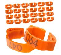 JUMPLAWN 100pcs Chicken Foot Ring Poultry Feet Identification Bands Safe Plastic Chicken Leg Bands for Birds