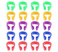 JUMPLAWN 100pcs Leg Bands for Birds Ducks Chickens Doves Poultry Foot Rings for Easy Identification and Management of Pigeons Parrots and Chickens