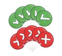 JUMPLAWN 10pcs Classroom Voting Paddles Double Sided Response Signs for Students and Teachers Easy to Clean Plastic True False Boards for Enhanced Learning and Interaction