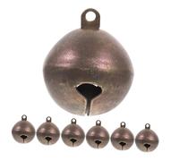 JUMPLAWN 10pcs Copper Dog Collar Bells Adjustable Fit for Large Dogs and Goats Clear Loud Ringing Xmas Craft Decoration Pet Training Accessories