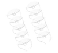 JUMPLAWN 10pcs Mask Pe Face Protection Shield Comfortable Breathing and Human Centered Design, Reusable Washable Spit Mask for Kitchen and Restaurant Use