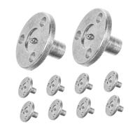 JUMPLAWN 10pcs Metal Winding Keys for Music Box Replacement Round Circular Disk Base Smooth Grip Mechanical DIY Windup Parts Compatible with Various Music Box Movements
