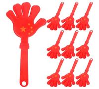 JUMPLAWN 10pcs National Flag Hand Clappers Cheer Props Party Noisemakers for Adults Lightweight Plastic Hands Loud Cheering for Sporting Events Festivals Celebrations