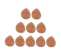 JUMPLAWN 10pcs Realistic Almond Models Artificial Nuts Decoration Plastic Faux Almonds Food Display for Home Photography Props