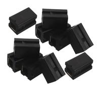JUMPLAWN 10pcs Stove and Oven Knob Adapter Insert in Black Plastic with High Temperature Durability, Compatible with Square Round Knobs for Kitchen and Outdoor Cooker Range Replacement